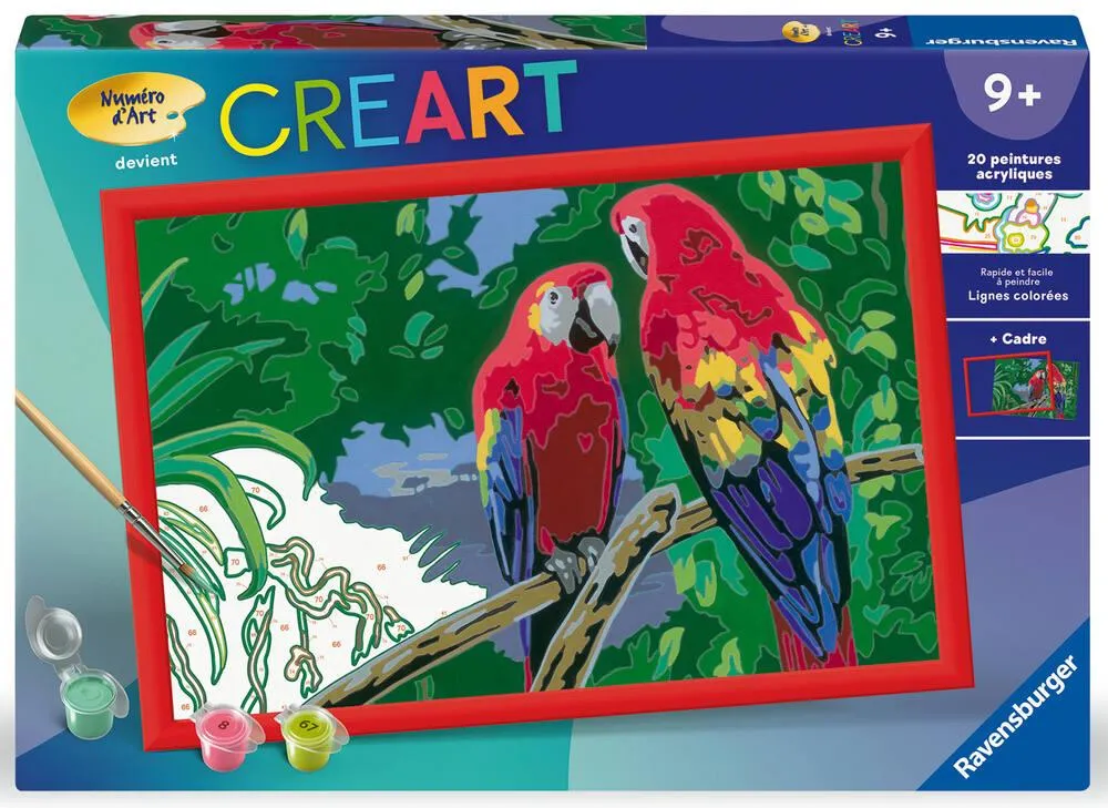 CREART KIDS  31X21CM  PERROQUETS COLORES