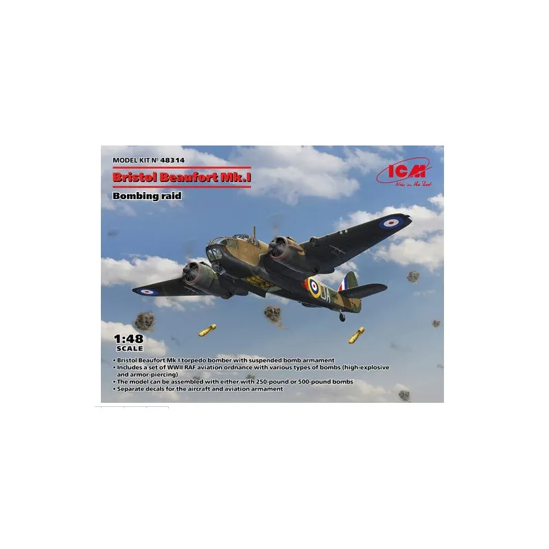 bombardier Bristol Beaufort Mk.I. ICM 48314