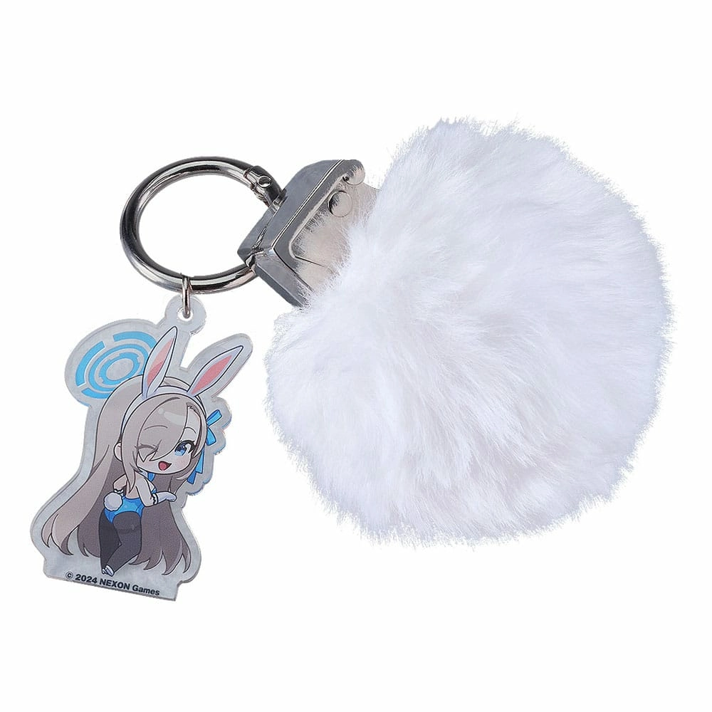 Blue archive acrylic porte-clés asuna's rabbit tail grenade 6 cm