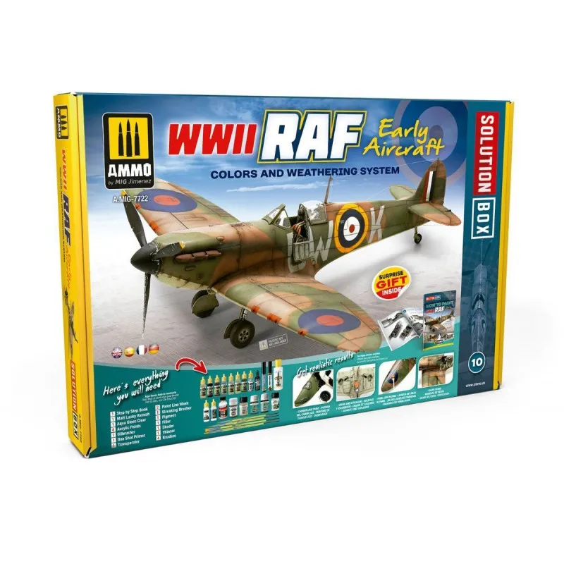 Boîte de solution : Avion des débuts de la RAF de la Seconde Guerre mondiale. AMMO MIG JIMENEZ 7722