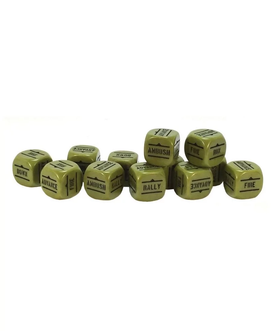 Bolt Action : Order Dice Green (x12)