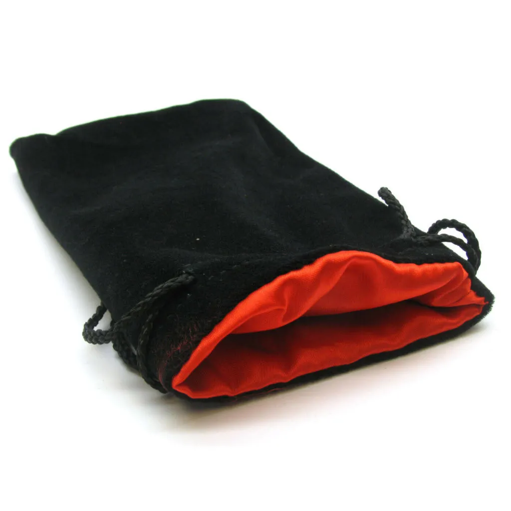 Bourse Velour Noir / Satin Rouge (12,7cm x 20,32cm)