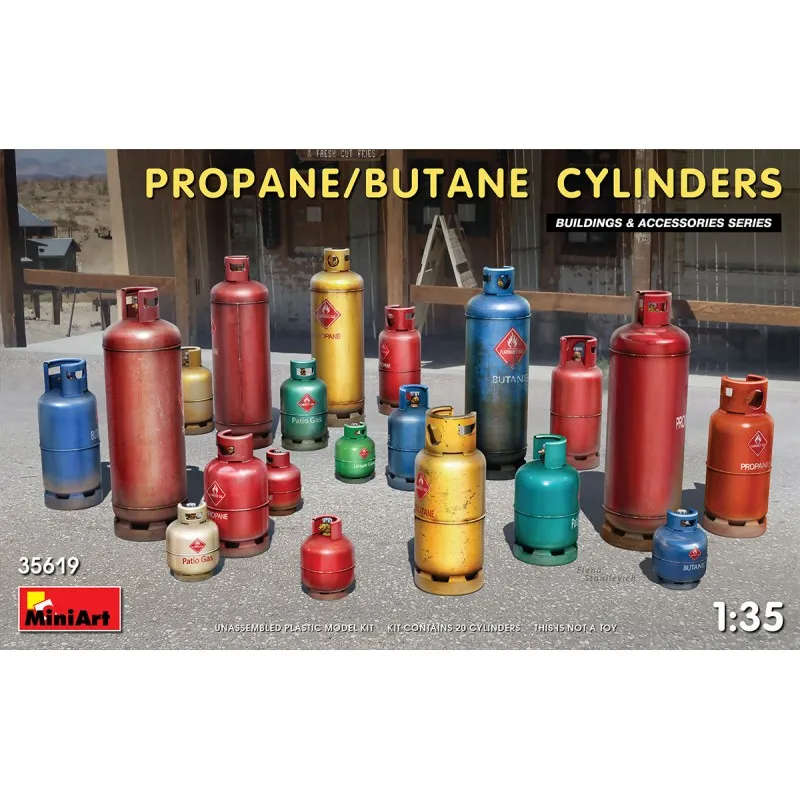 Bouteilles de gaz butane et propane. MINIART 35619