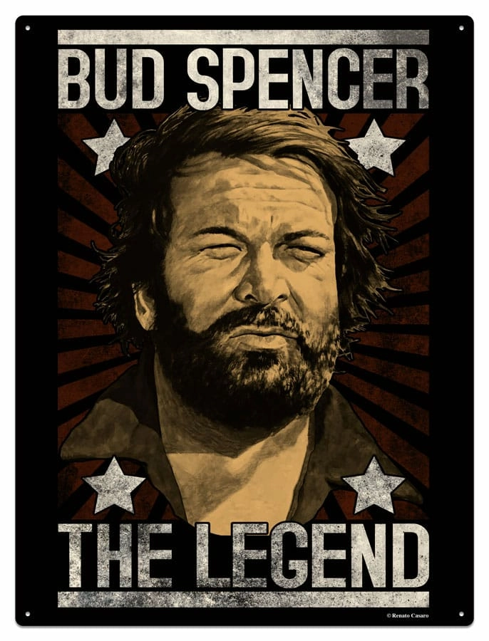 Bud spencer panneau métal the legend 30 x 40 cm