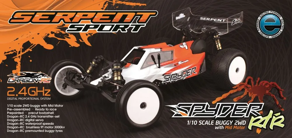 BUGGY SERPENT SRX2 SPYDER RTR 1/10 ELECTRIQUE 2WD MM - SER500006