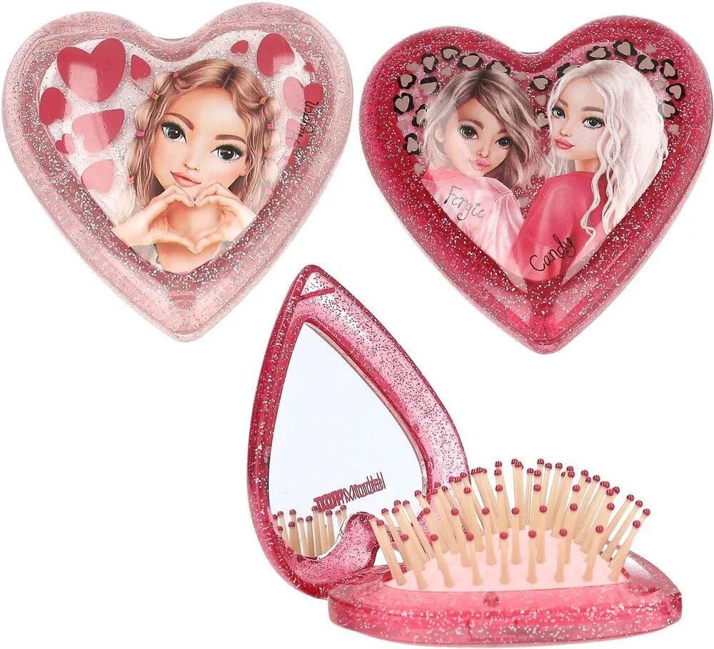TOPMODEL BROSSE A CHEVEUX PLIANTE CŒUR LEOHEART