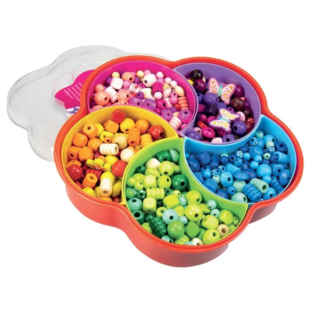 FARANDOLE DE FLEURS - PERLES EN BOIS