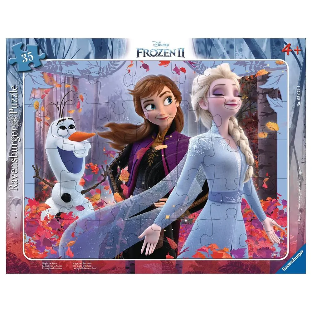 PUZZLE CADRE 30-48 PIECES - LA MAGIE DE LA NATURE - DISNEY LA REINE DES NEIGES
