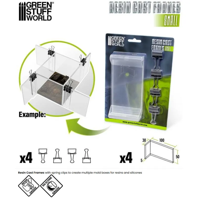 Cadres réglables pour petits moules. GREEN STUFF WORLD 520896