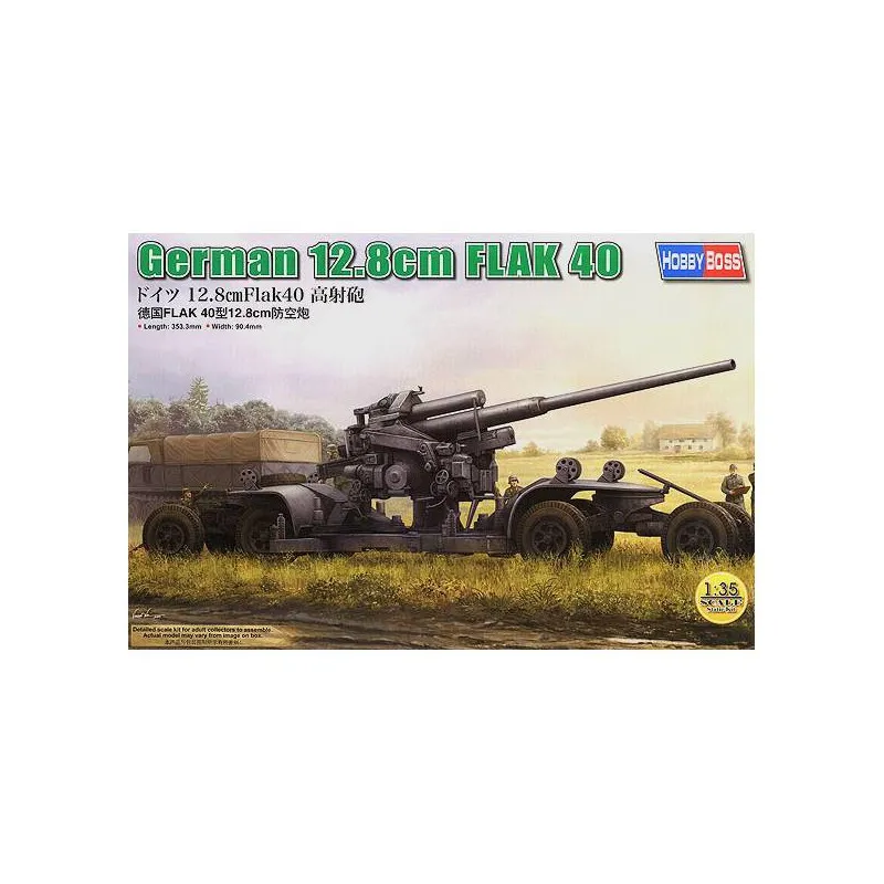 Canon allemand 12,8 cm FLAK 40. HOBBY BOSS 84545