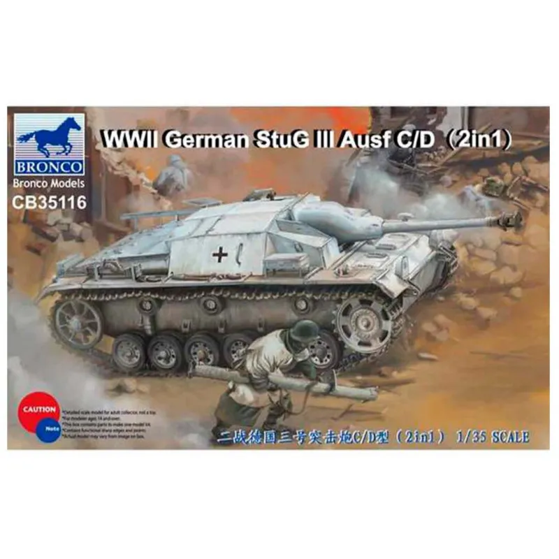 Canon d’assaut allemand StuG III Ausf C/D C/D, Seconde Guerre mondiale. BRONCO MODELS CB35116