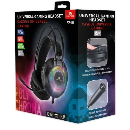 Casque double rétroéclairé avec micro pour pc/ps4/ps5/xboxone