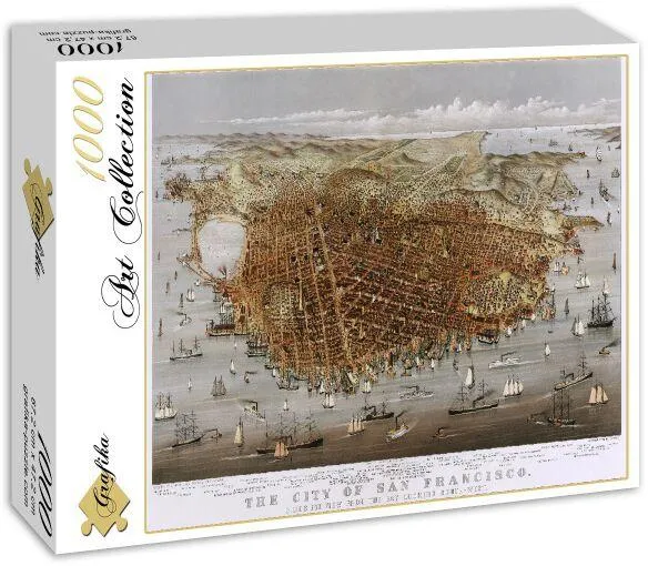 AFFICHE CURRIER ET IVES : LA VILLE DE SAN FRANCISCO , 1878