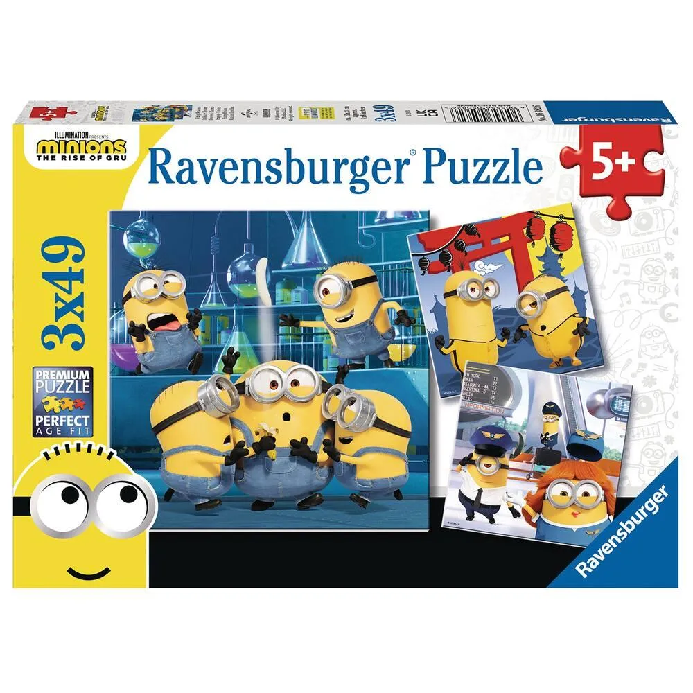 PUZZLES 3X49 PIECES - DRÔLES DE MINIONS - LES MINIONS 2