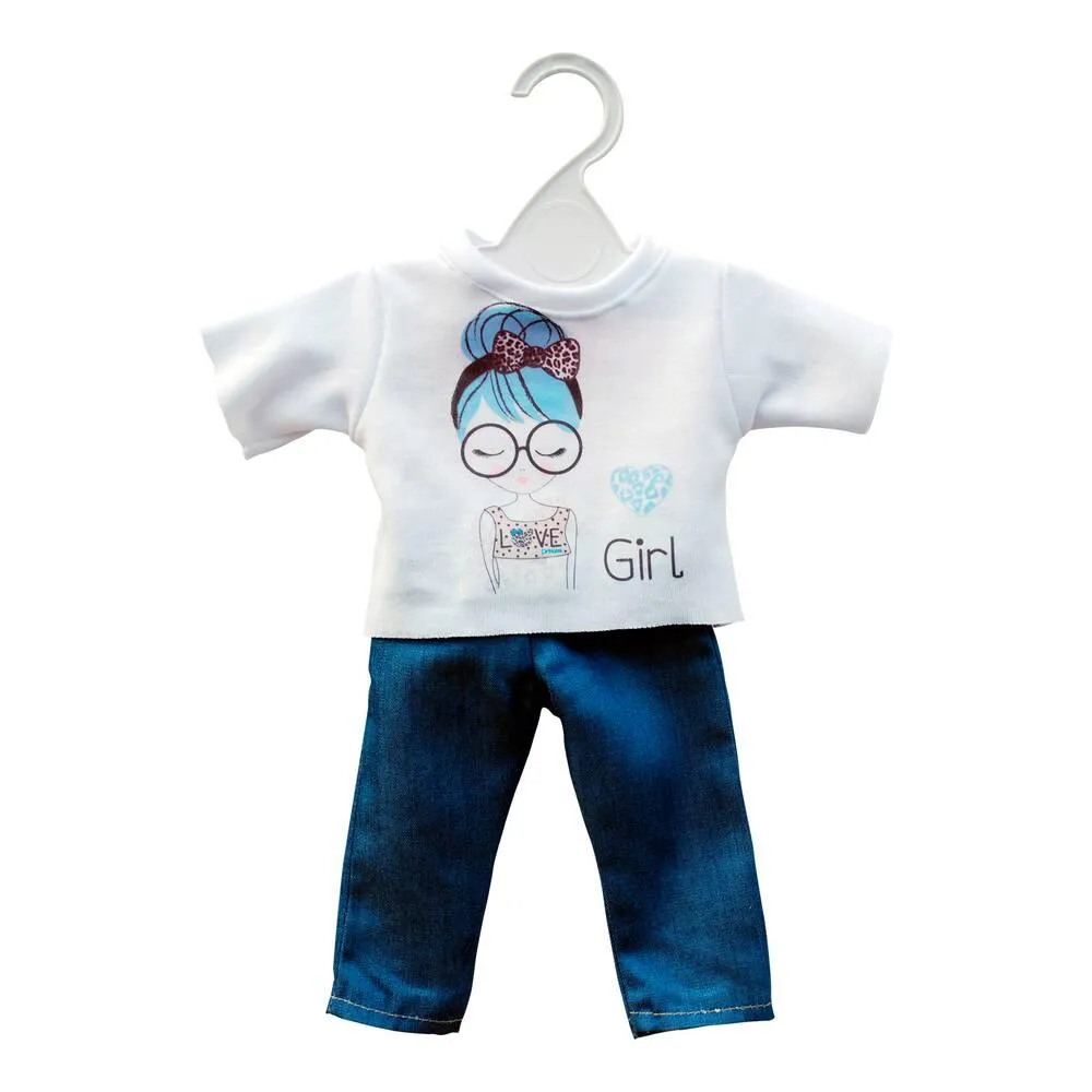 ENSEMBLE T-SHIRT ET JEAN 38 CM