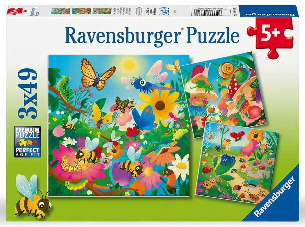 PUZZ 3X49 PIECES LE MONDE DES INSECTES