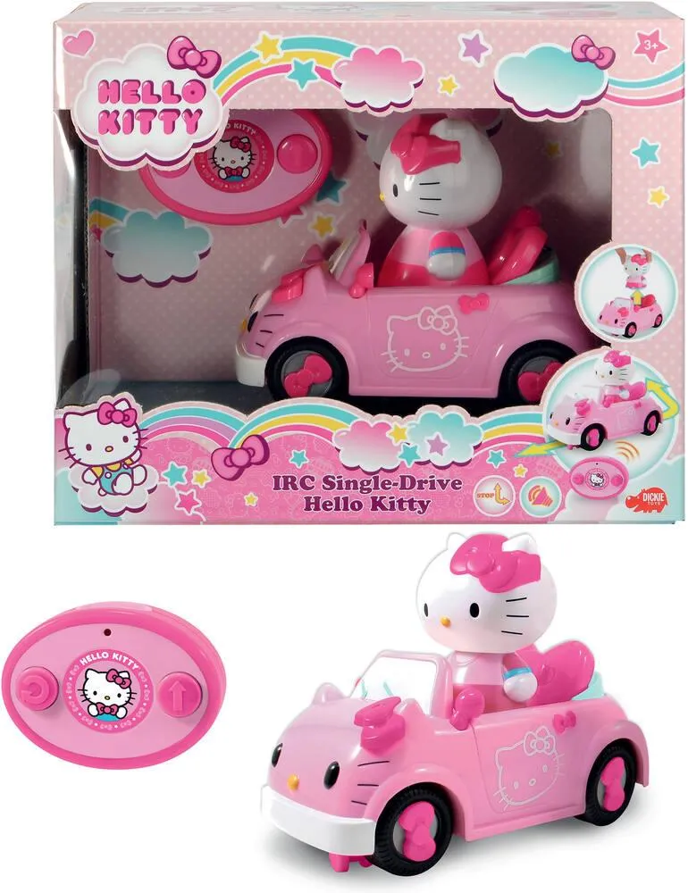 HELLO KITTY -VOITURE RADIOCOMMANDE DECAPOTABLE