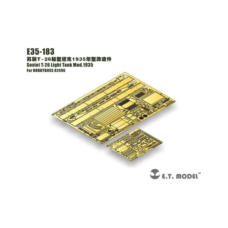 Photogravure : Char léger soviétique T-26 Mod.1935. E.T. MODEL E35-183