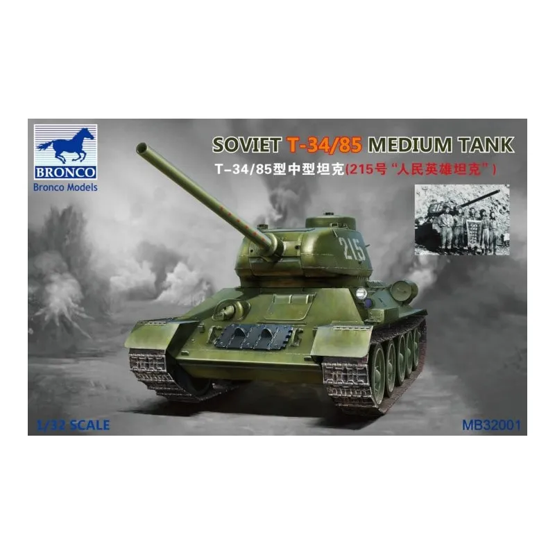 Char soviétique T-34/85. BRONCO MODELS MB32001