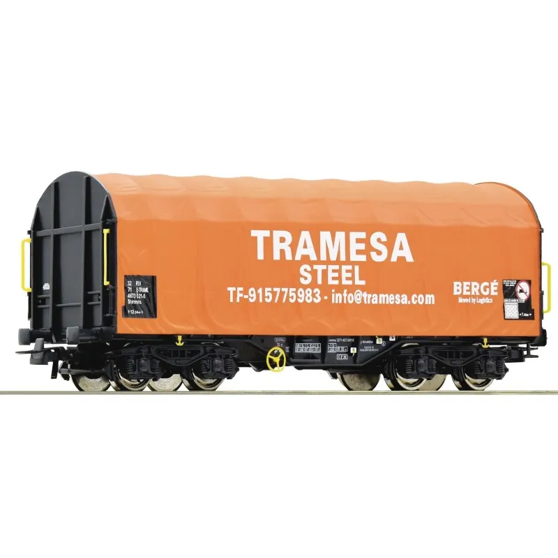 Wagon Bobinero avec auvent de type Shimmns, TRAMESA. ROCO 76439