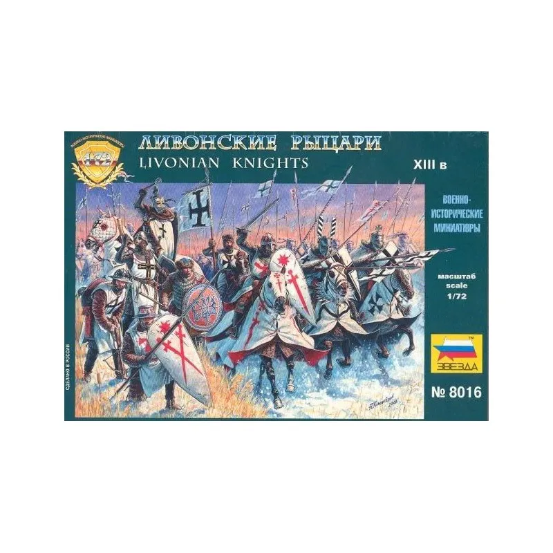 Chevaliers de l’Ordre de Livonie, XIIIe siècle. ZVEZDA 8016