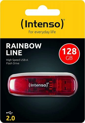 Clé usb 128go 2.0- rainbow line - intenso