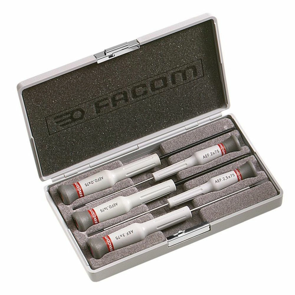 Coffret 5 tournevis micro-tech fente x2 et 3x pozidriv - Facom