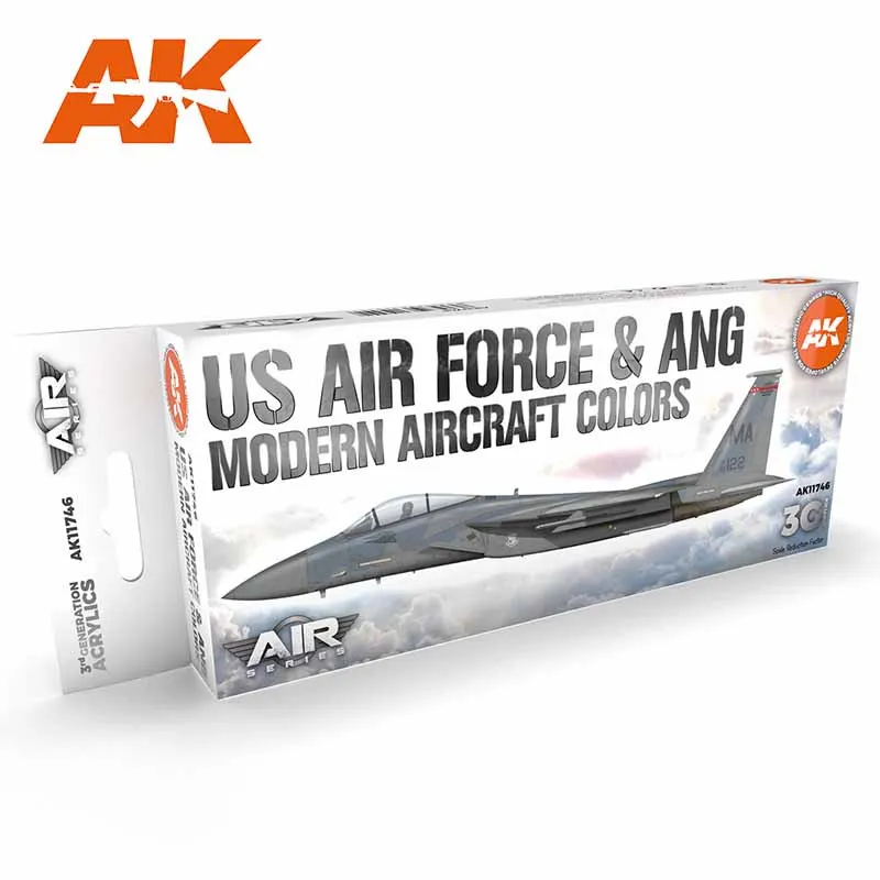Couleurs des avions modernes de l’armée de l’air américaine et ANG. AK INTERACTIVE AK11746
