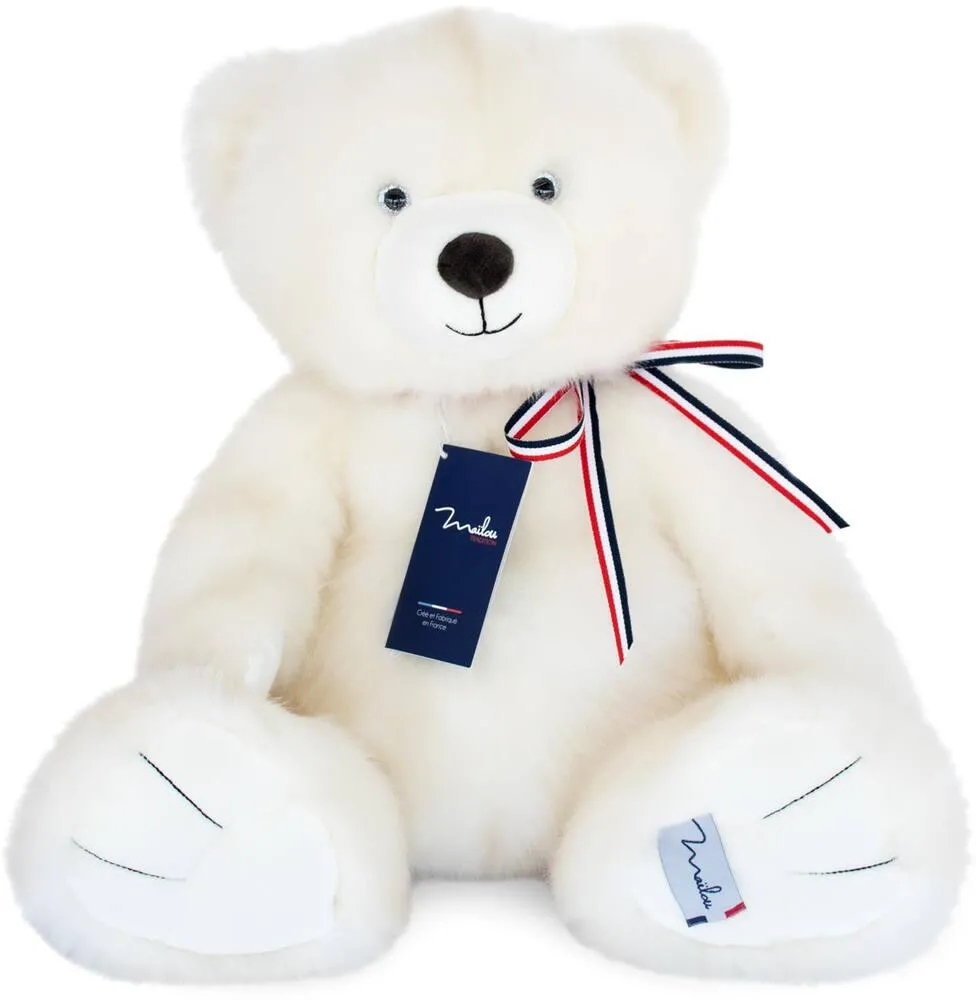 PELUCHE L'OURS MAILOU 50 CM - BLANC POUDRE