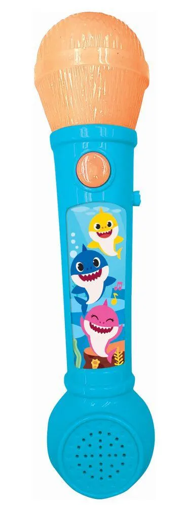 MICROPHONE LUMINEUX AVEC MELODIES ET EFFETS SONORES BABY SHARK