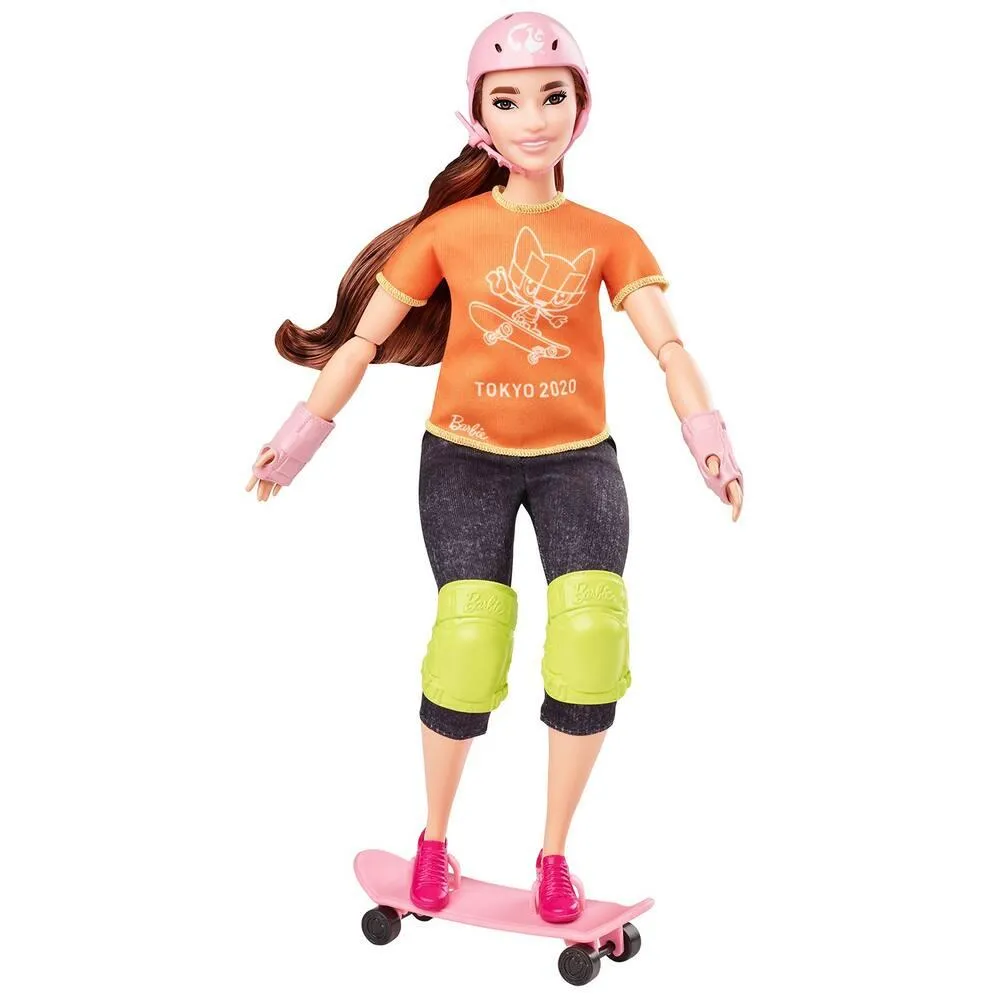 POUPEE BARBIE JEUX OLYMPIQUES TOKYO 2020 SKATEBOARD