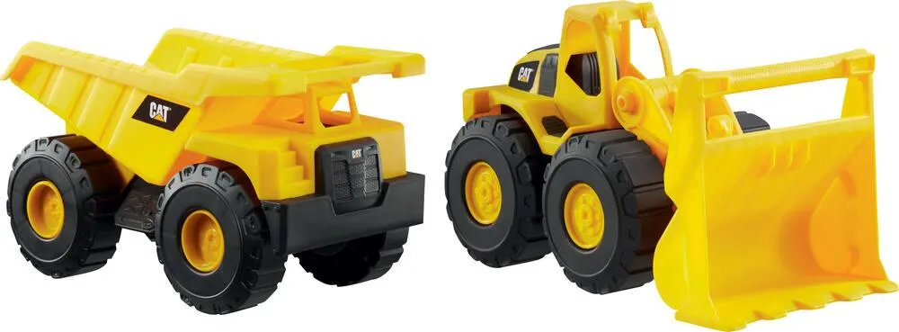 CATERPILLAR - CAMION BENNE ET BULLDOZER 2 VEHICULES 25 CM