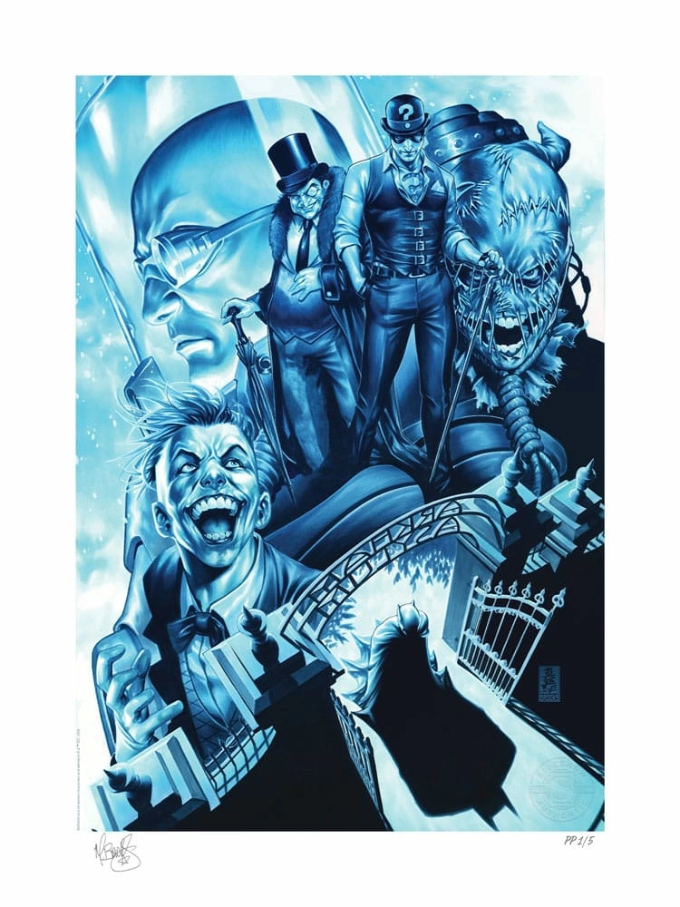 Dc comics impression art print the gates of arkham 46 x 61 cm - non encadrée