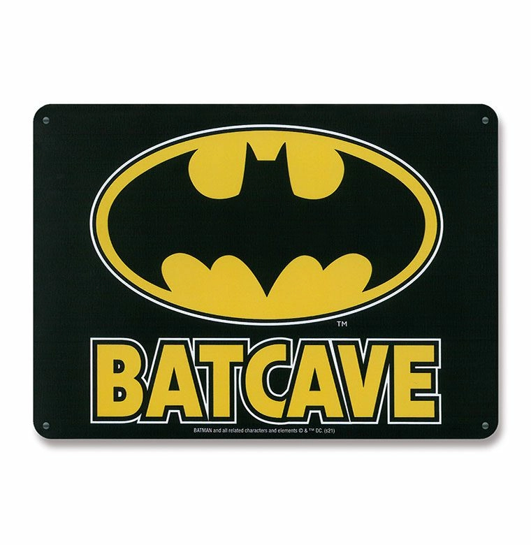 Dc comics panneau métal batcave 15 x 21 cm