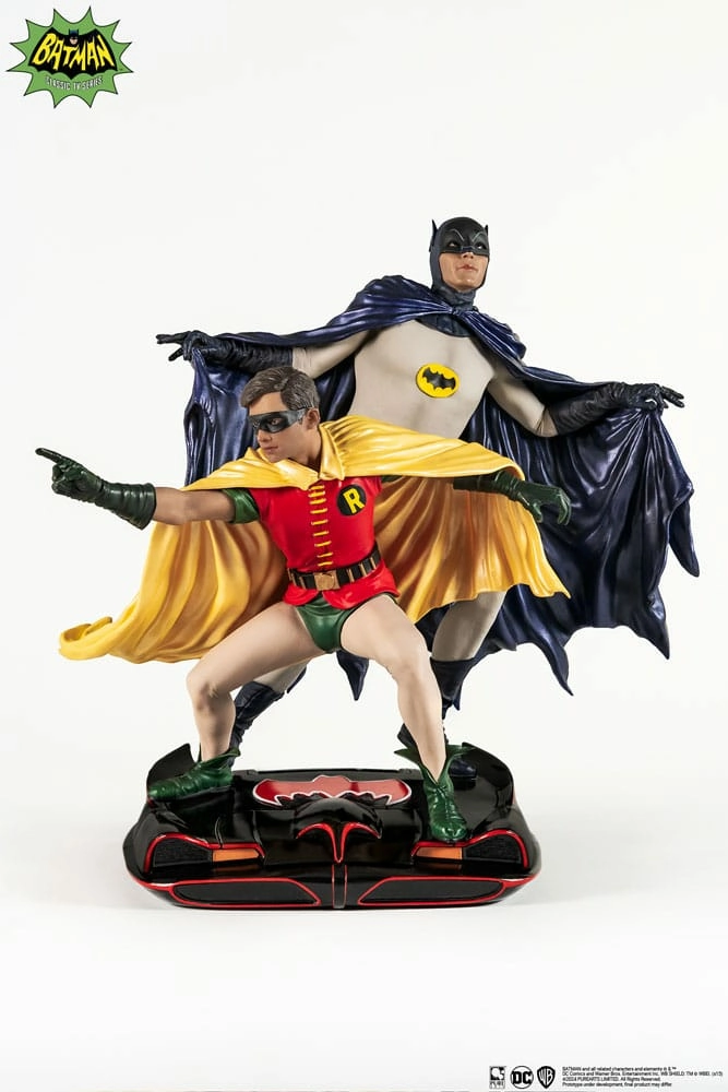 Dc comics statuette pvc 1/8 diorama batman & robin 1966 23 cm