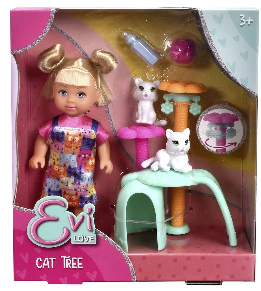 EVI LOVE MINI POUPEE MANNEQUIN 12 CM  ARBRE A CHAT