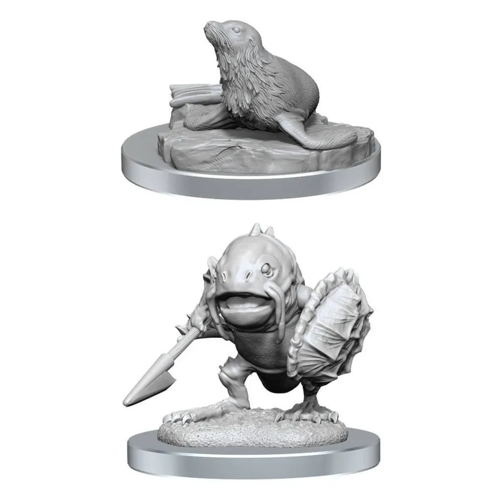 D&D : Nolzur's Marvelous Miniatures - Locathah & Seal