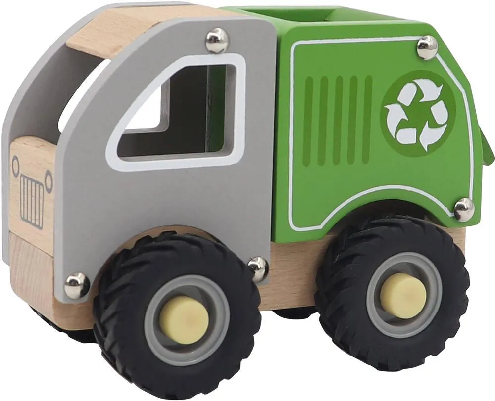 CAMION POUBELLE EN BOIS