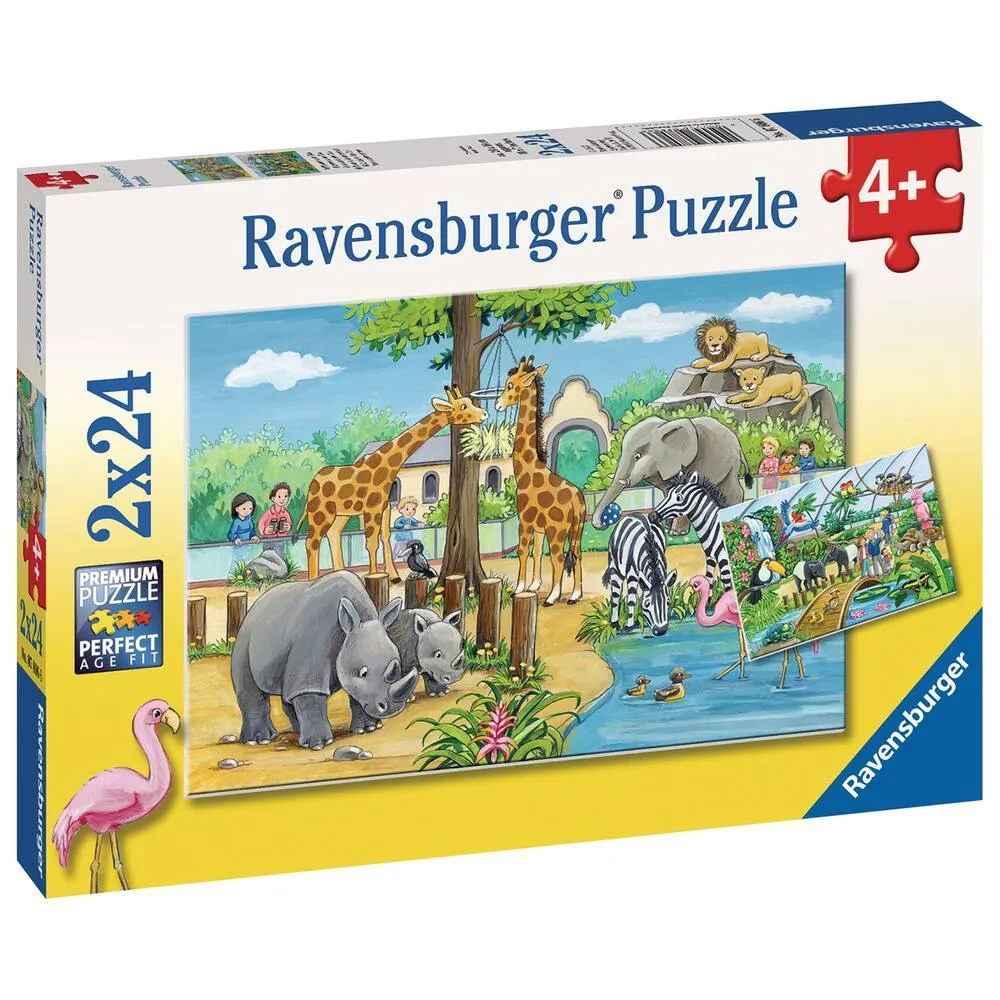 PUZZLES 2X24 PIECES - BIENVENUE AU ZOO