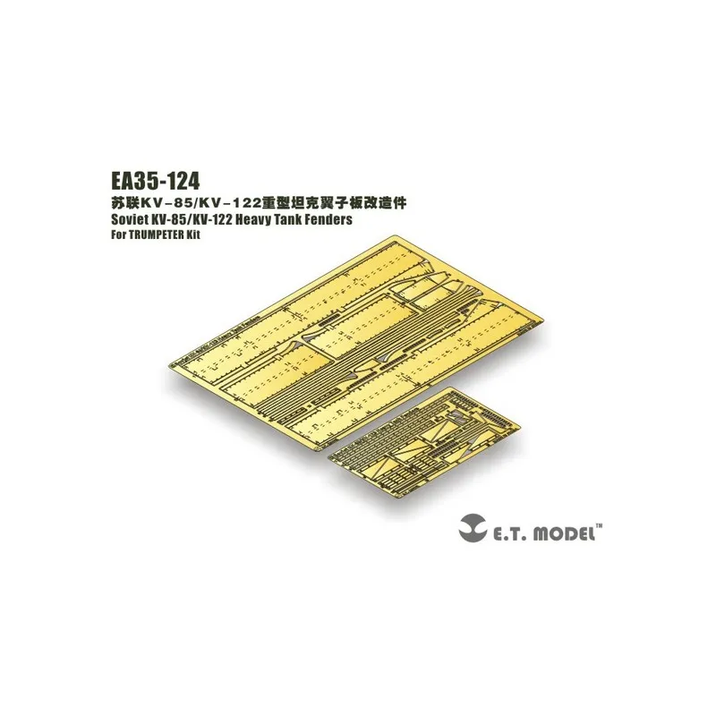 Photogravure : chars lourds soviétiques KV-85 et KV-122 - Défenses. E.T. MODEL EA35-124