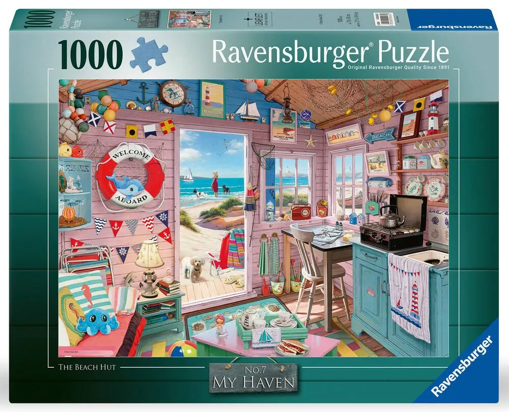 PUZZLE 1000 PIECES  CABANON DE LA PLAGE