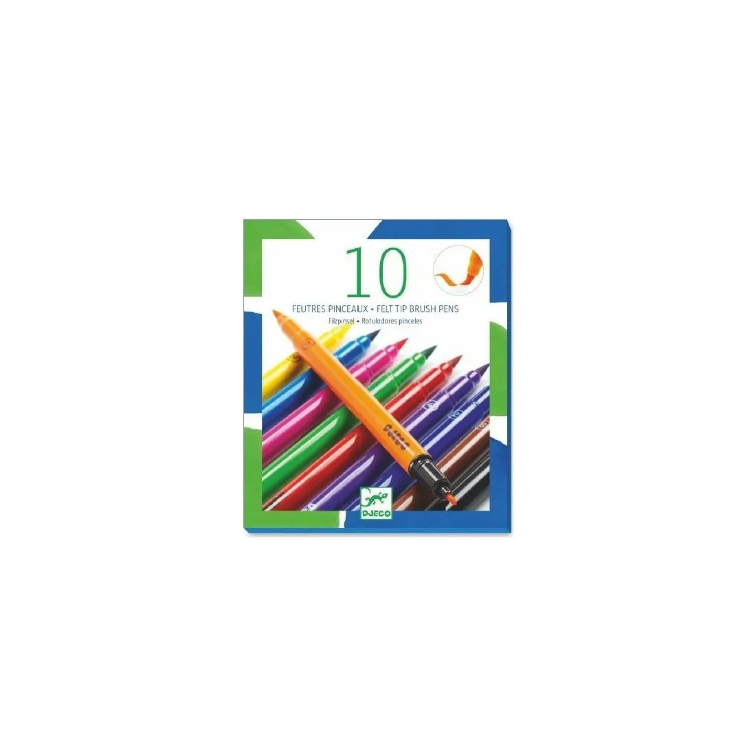 Pochette de 10 feutres Djeco - couleurs classiques