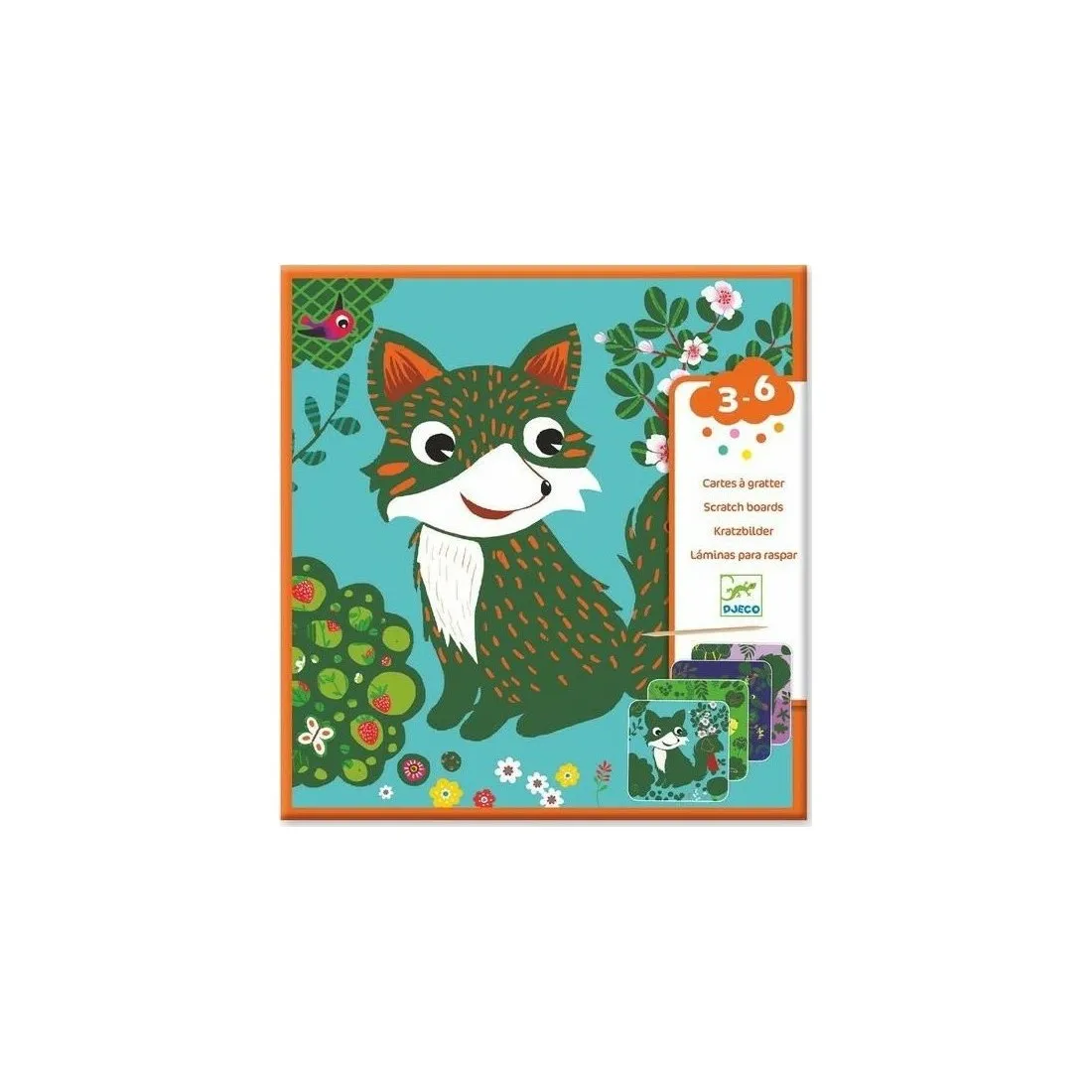 Carte à Gratter animaux de la forêt Djeco