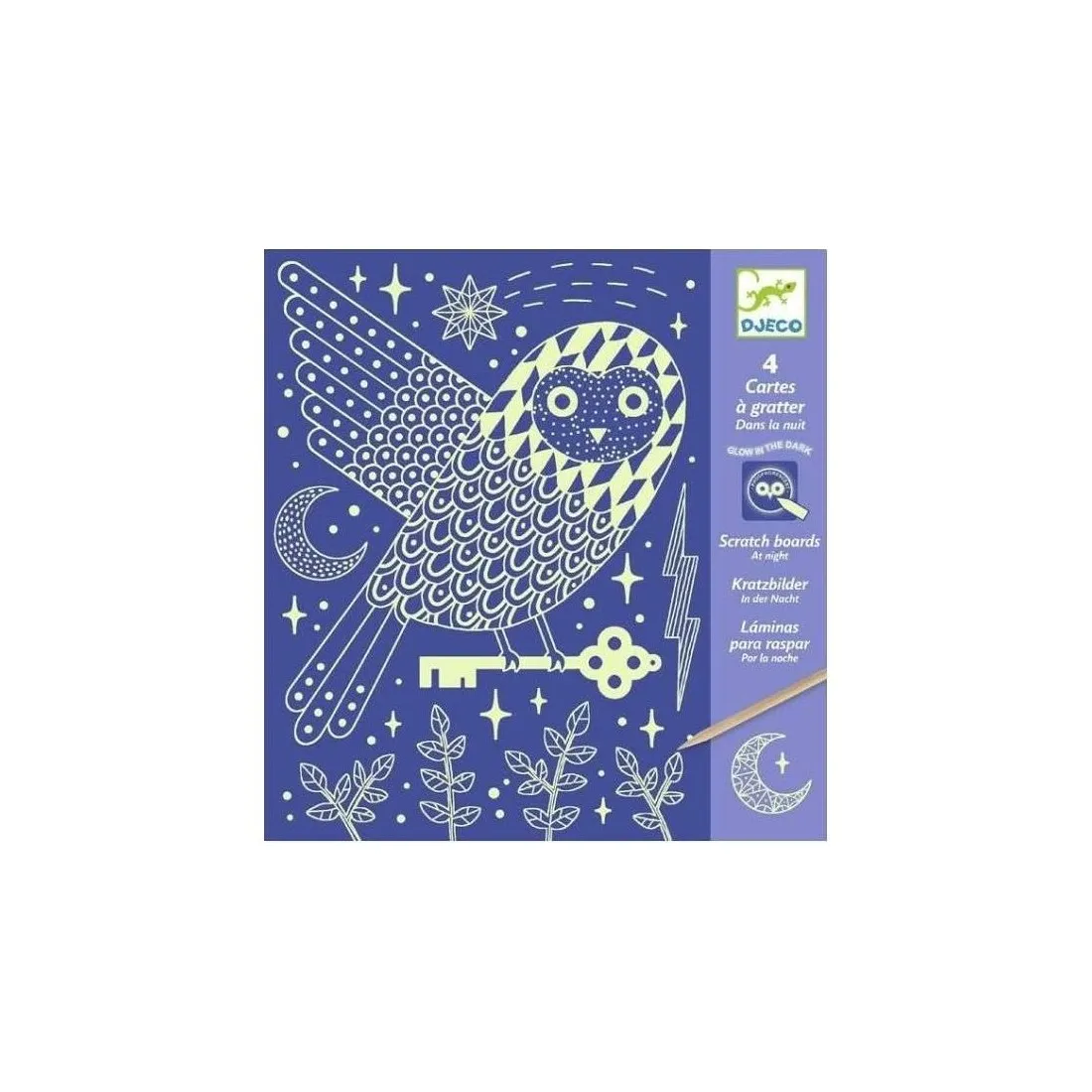 Cartes à Gratter phosphorescentes "Dans La Nuit" Djeco