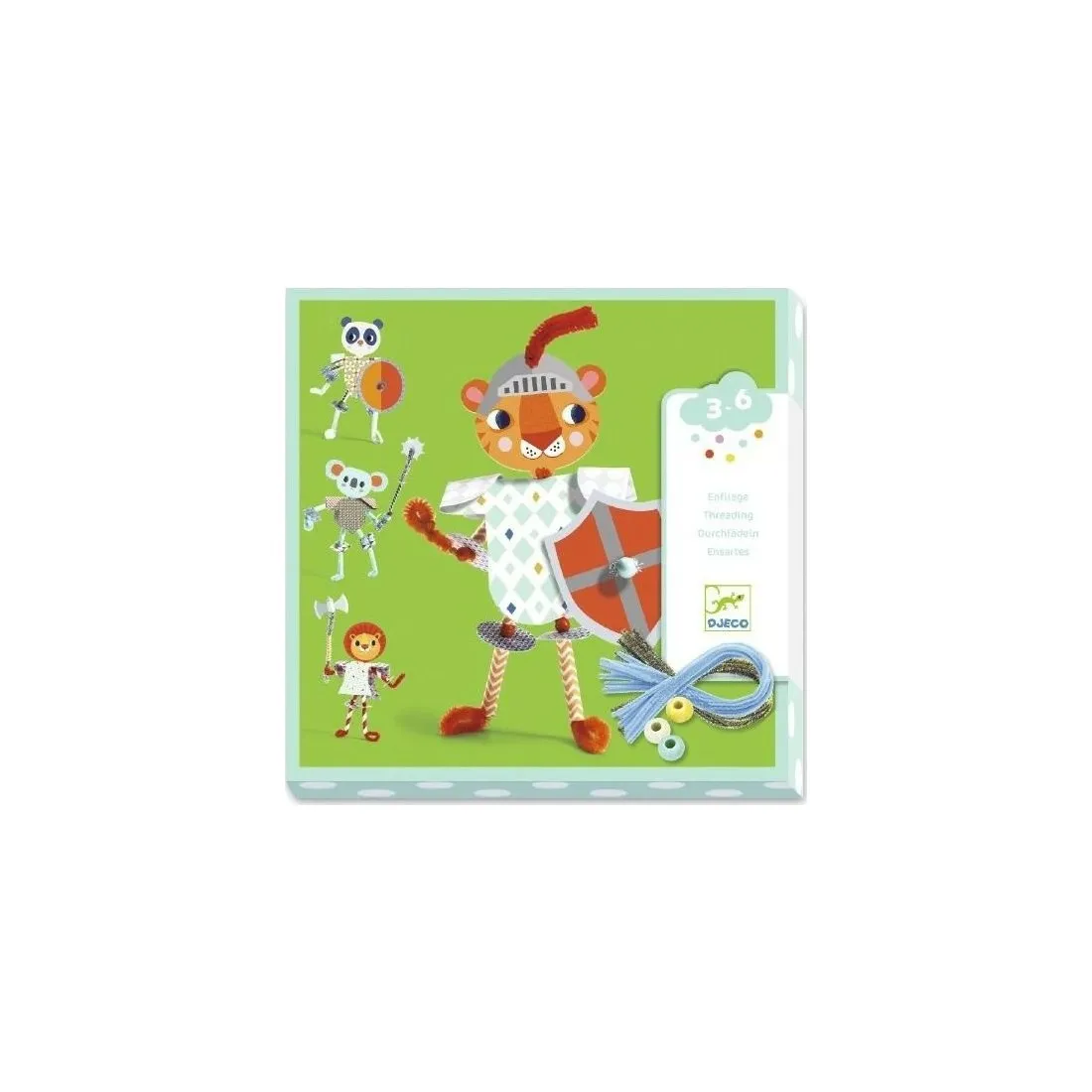 Cartes à lacer Djeco - "Mes Chevaliers"