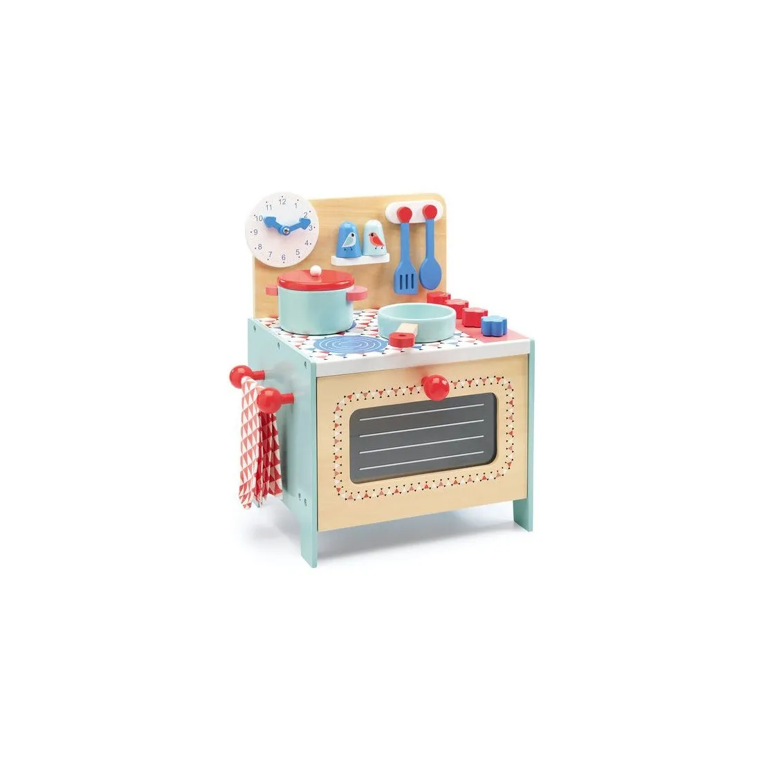 Cuisine en bois bleue pour enfants Djeco