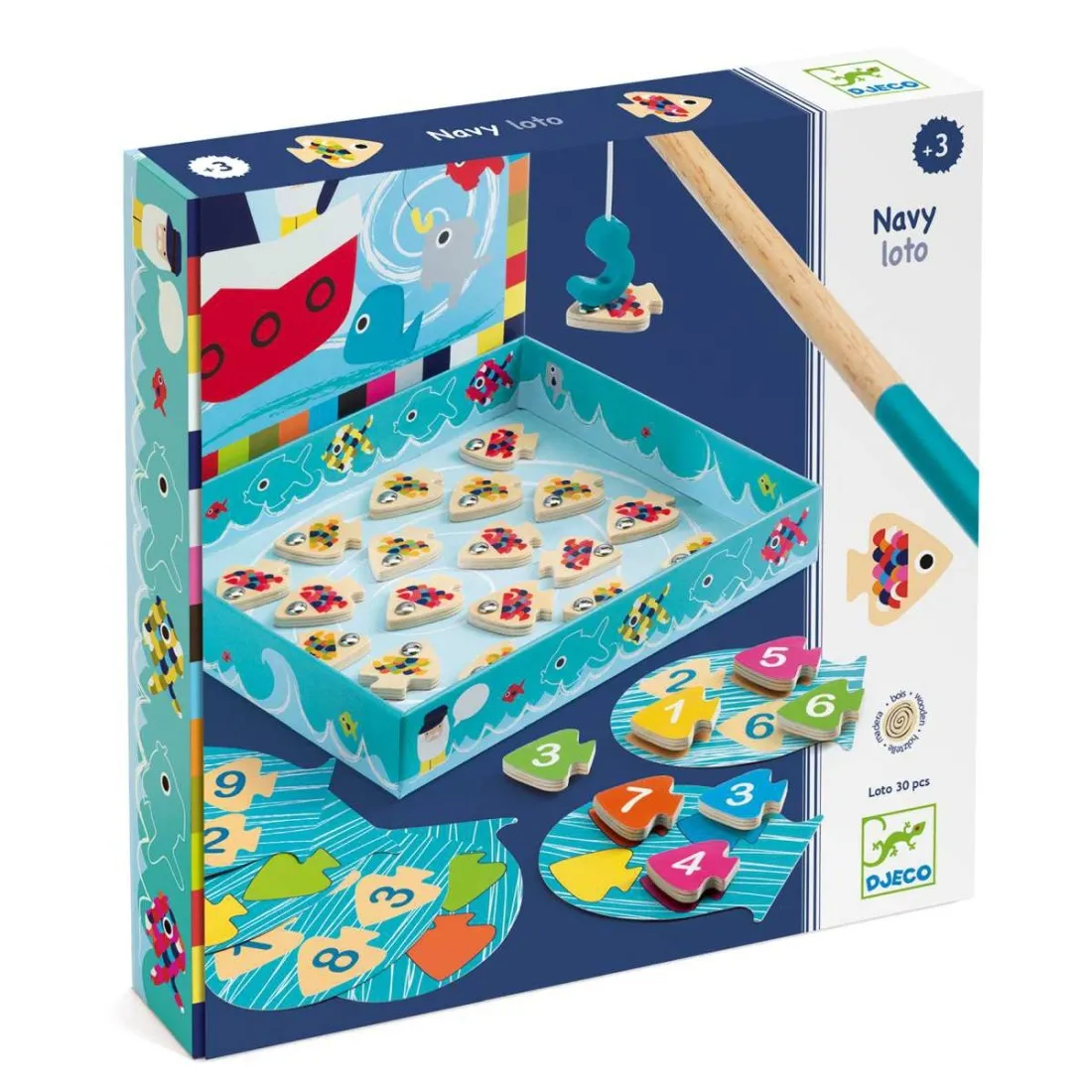 Jeu éducatif bois +3y navy-loto