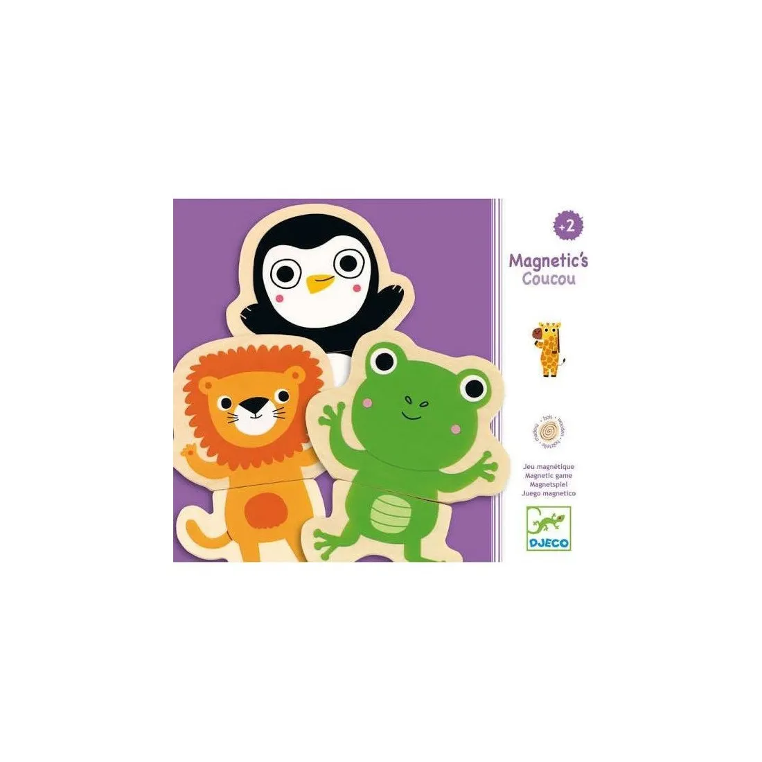 Magnets en Bois Djeco - Animaux de la Jungle