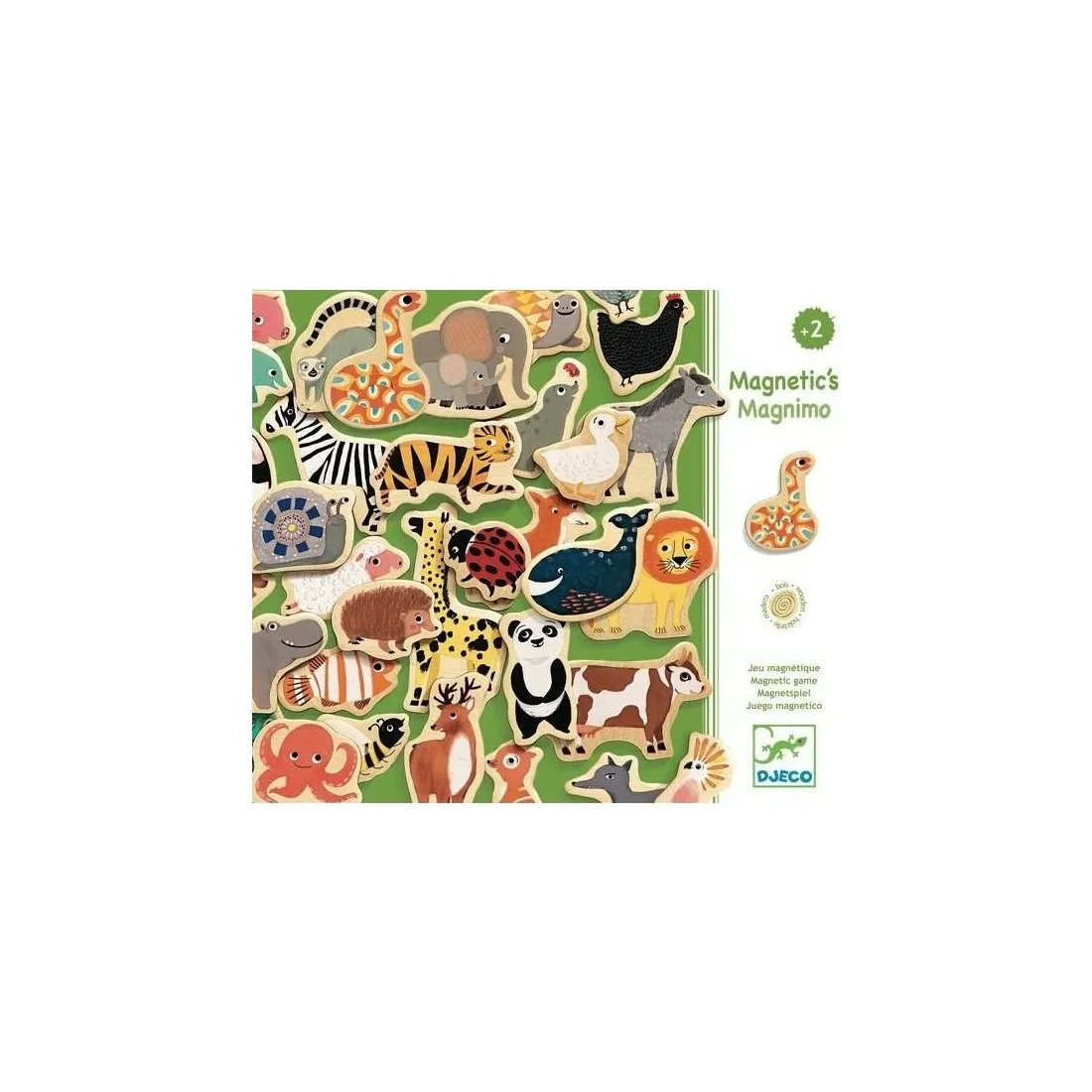 Magnets animaux en bois - Djeco "Magnimo"