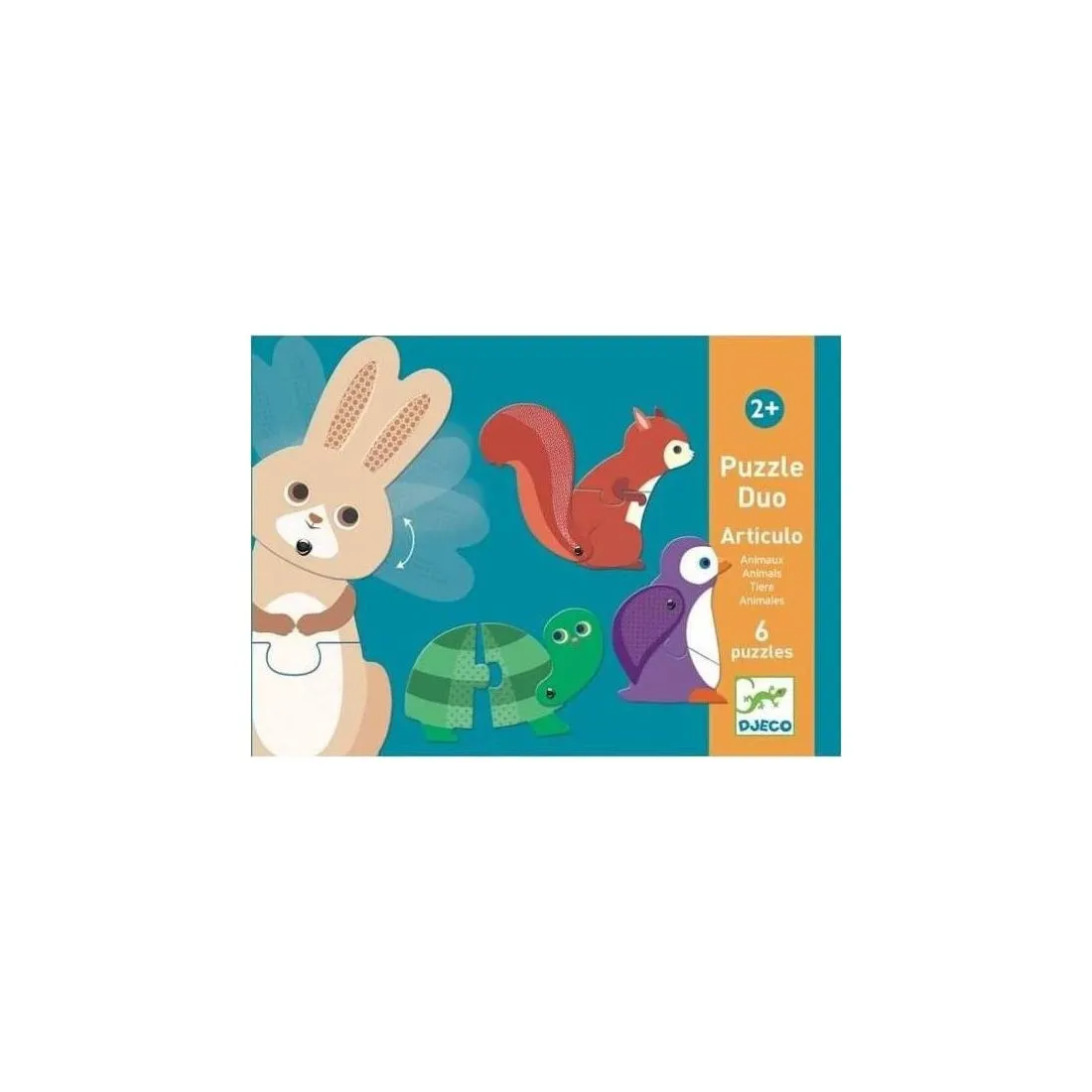 Puzzle Duo Articulo Animaux - Djeco